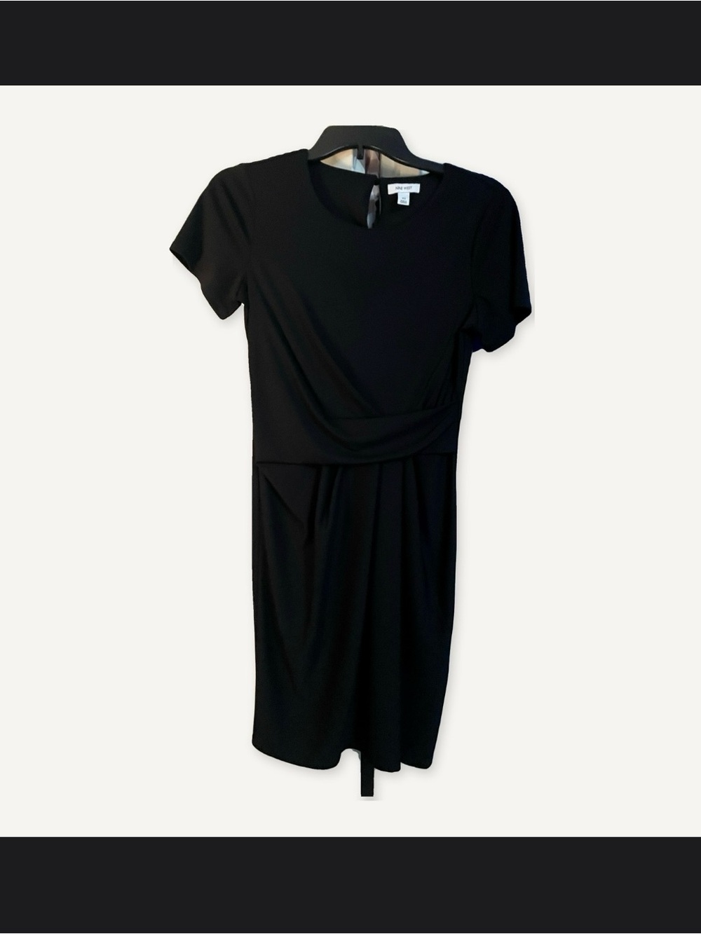 Nine West Black Midi Wrap Dress
